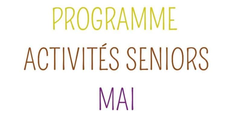 PROGRAMME DE MAI – SENIORS